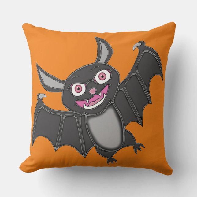 Coussin Bat d'Halloween (Recto)