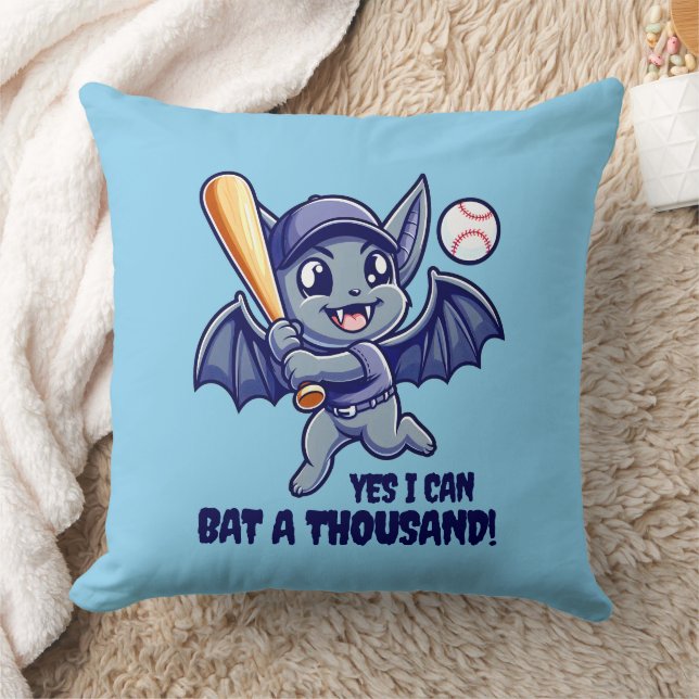 Coussin Bat mignonne Oui Je peux battre un millier! (Couverture)