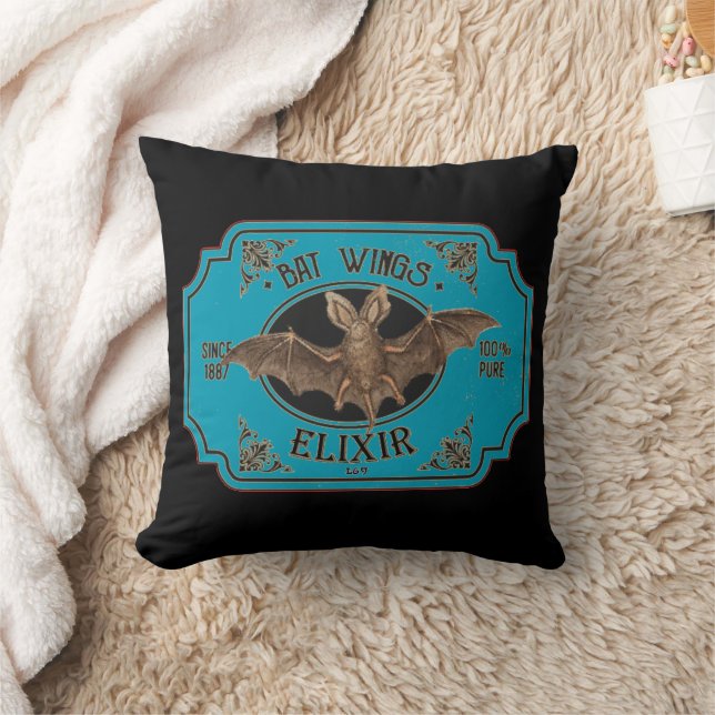 Coussin BAT WINGS ELIXIR drôle halloween (Couverture)