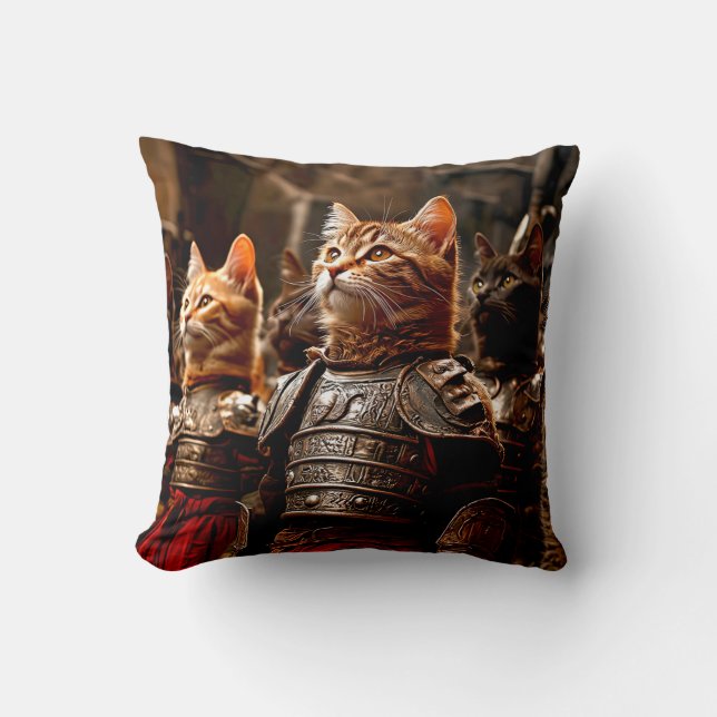 Coussin Bataille de chats (Recto)