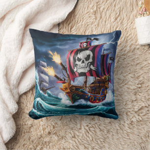 Coussin Bataille de pirates assaut des mers tempétueuses à