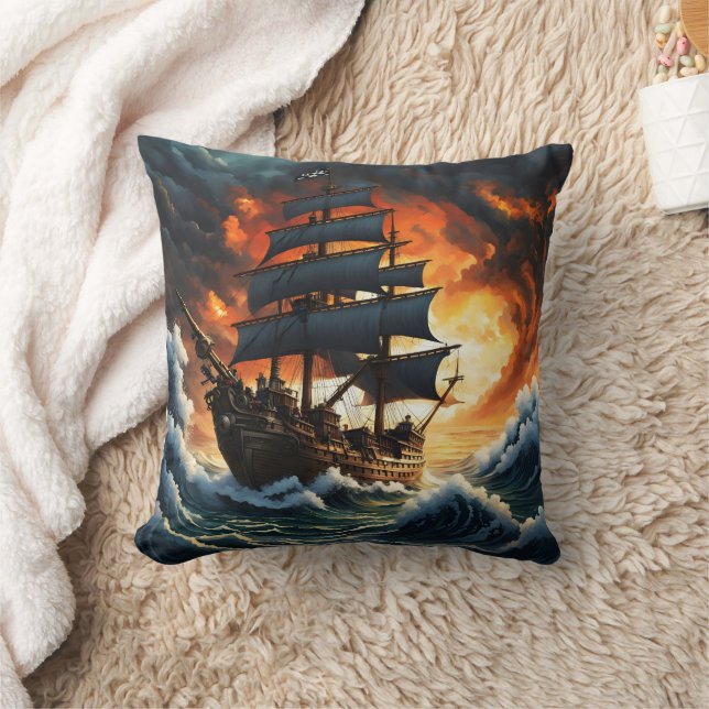 Coussin Bataille de pirates assaut des mers tempétueuses a (Couverture)