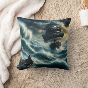 Coussin Bataille de pirates assaut des mers tempétueuses à
