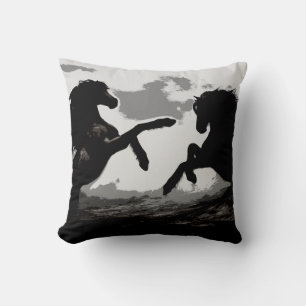Coussin Bataille des Chevaux - Art Equin