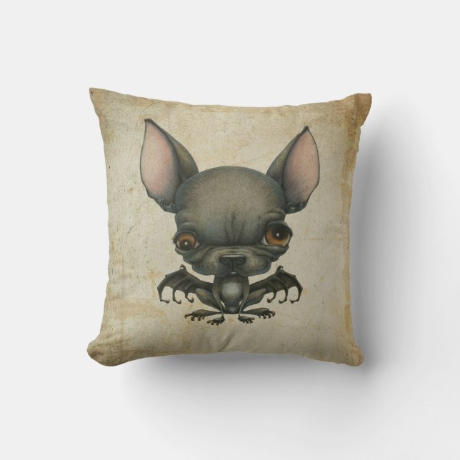 Coussin Batdog sur le parchemin (Recto)