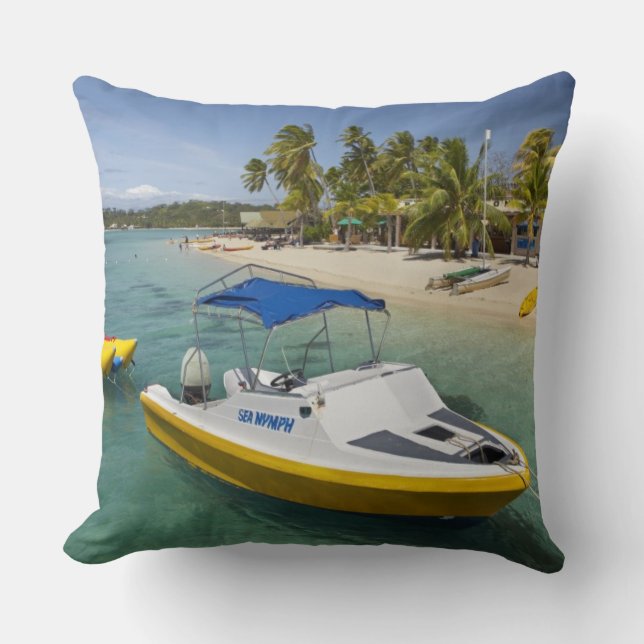Coussin Bateau à moteur et banane (Recto)