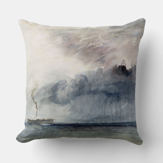 Coussin Bateau à  vapeur de Joseph Mallord William Turner (Recto)