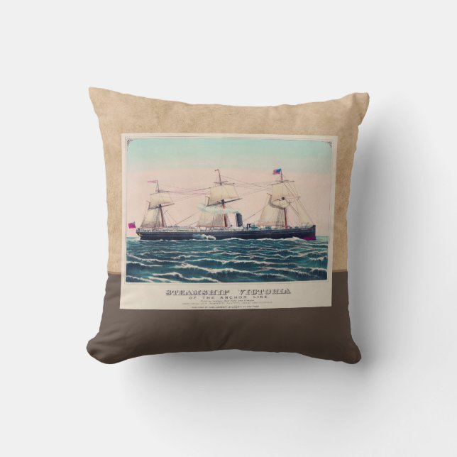 Coussin Bateau à vapeur Victoria de la ligne d'Ancres, 187 (Recto)