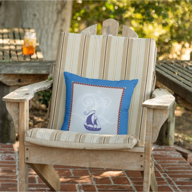 Coussin Bateau à voile avec cadre à corde (Chaise)