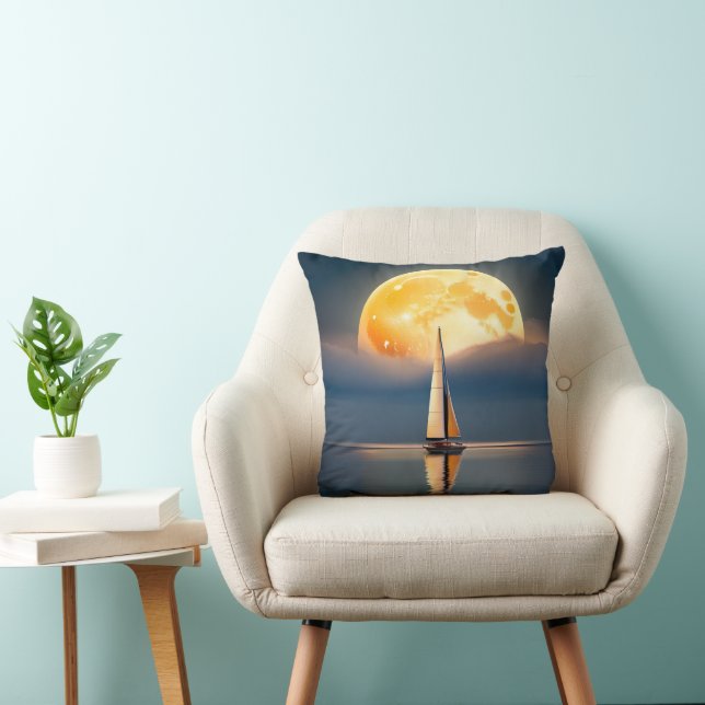 Coussin Bateau À Voilier En Lumière Lune (Chaise)