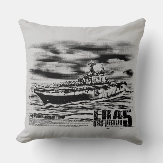 Coussin Bateau d'assaut amphibie Peleliu Dawsonsf gorge (Recto)