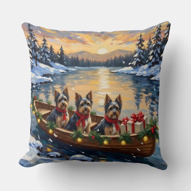 Coussin Bateau de Noël Havanais Fêtes (Recto)