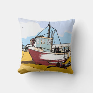 Coussin Bateau de pêche pittoresque