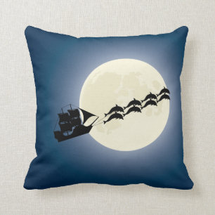 Coussin Bateau de pirate de Père Noël de Noël avec des