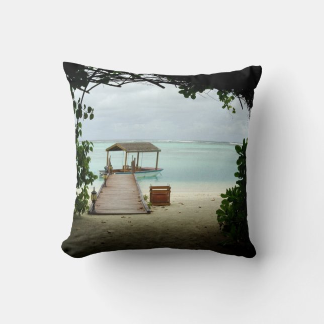 Coussin Bateau d'île des Maldives (Recto)