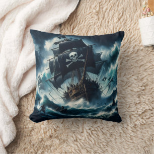 Coussin Bateau Majestic Pirate Battant Mer Stormy