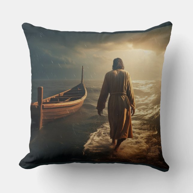 Coussin Bateau Ocean Seas - Marcher sur l'eau (Recto)