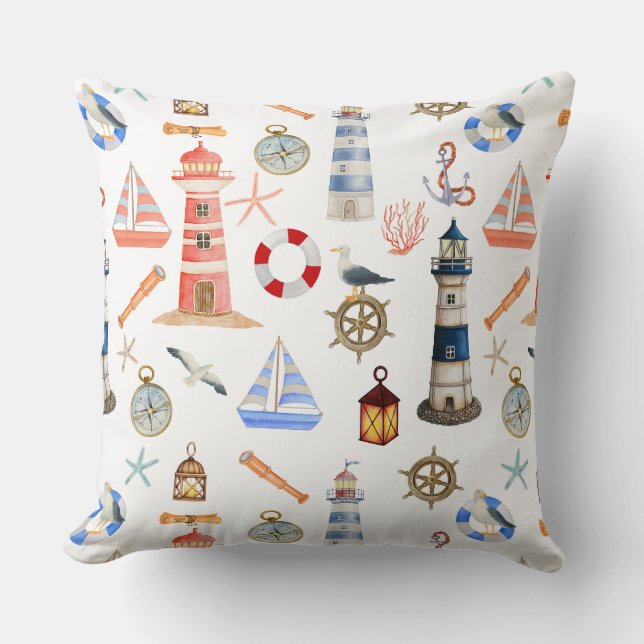 Coussin Bateau phare Ocean Adventure (Recto)