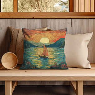 Coussin Bateau Sur Le Lac