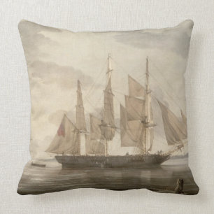 Coussin Bateaux dans le port, 1805 (huile sur la toile)