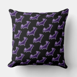 Coussin Bateaux de nuit noirs et violets