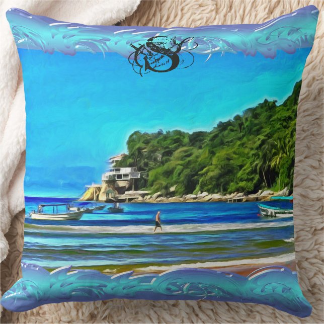 Coussin Bateaux de pêche Mismaloya 0346 (Créateur téléchargé)