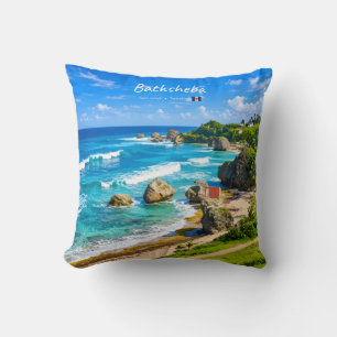 Coussin Bathsheba, Barbade - Côte de plage tropicale