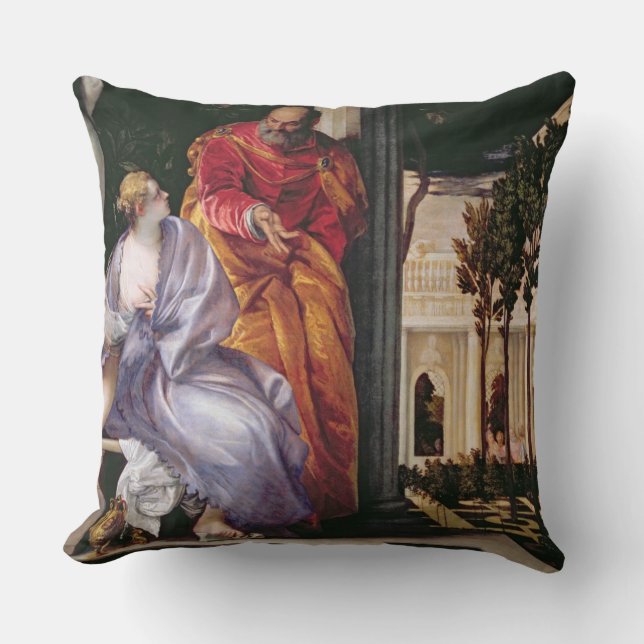 Coussin Bathsheba se baignant, c.1575 (huile sur la toile) (Recto)