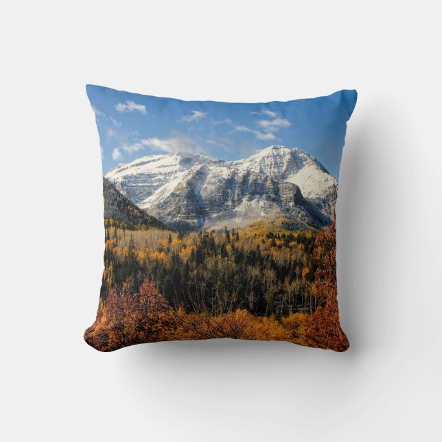 Coussin Bâti Timpanogos en montagnes de l'Utah d'automne (Recto)