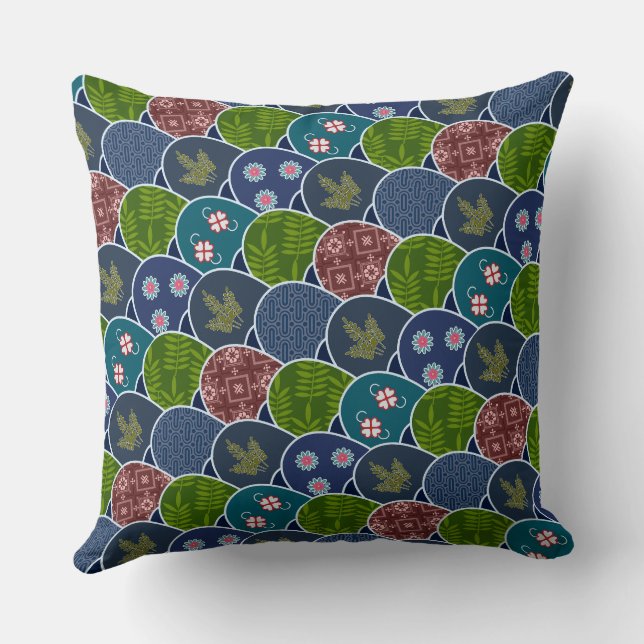 Coussin Batik Garut Bulu Hayam (Verso)