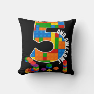 Coussin Bâtiment Blocs Briques 5 ans Awesome Anniversaire