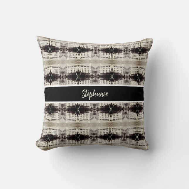 Coussin Bâtiment de la poste d'Alger Algérie vintage (Recto)