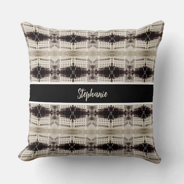 Coussin Bâtiment de la poste d'Alger Algérie vintage (Recto)