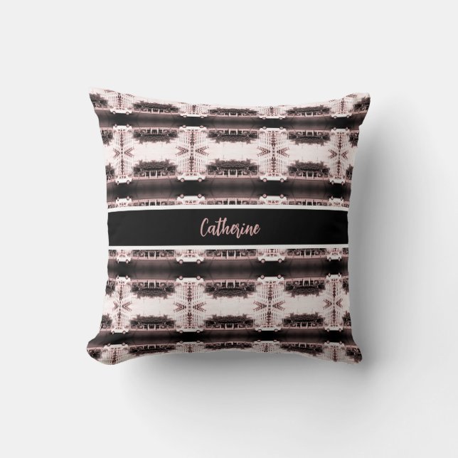 Coussin Bâtiment de voitures vintage Algérie Alger (Recto)
