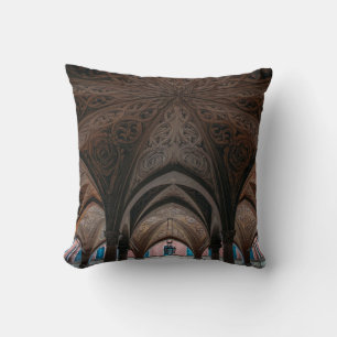 Coussin Bâtiment en bois Brown et noir intérieur