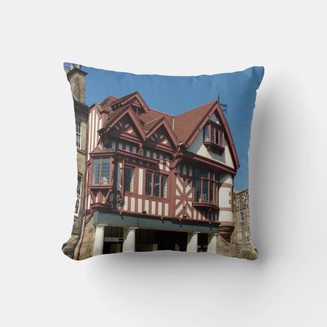 Coussin Bâtiment en chêne Tudor, Edimbourg, Ecosse (Recto)