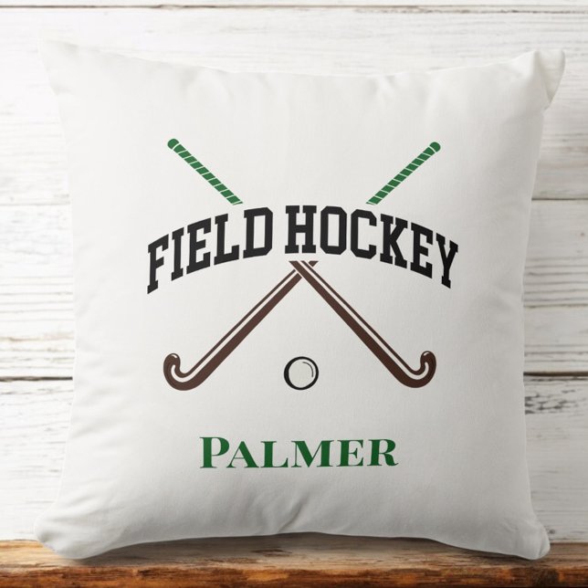 Coussin Bâtons Croisés De Hockey Sur Terrain Personnalisés (Créateur téléchargé)