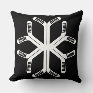 Coussin Bâtons de hockey sur glace Fléau de neige Jeu d'or