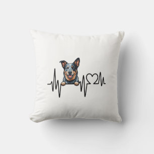 Coussin Battement de coeur de chien de bétail australien E