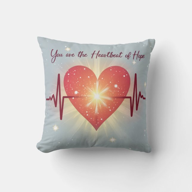 Coussin Battement de coeur de l'espoir 2 (Recto)
