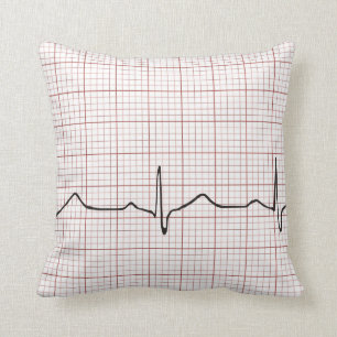 Coussin Battement de coeur d'ECG sur le papier de