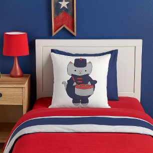 Coussin Batteur de l'orchestre d'Université Navy Bleu Roug
