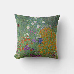 Coussin Bauerngarten, Peinture à l'huile, Gustav Klimt