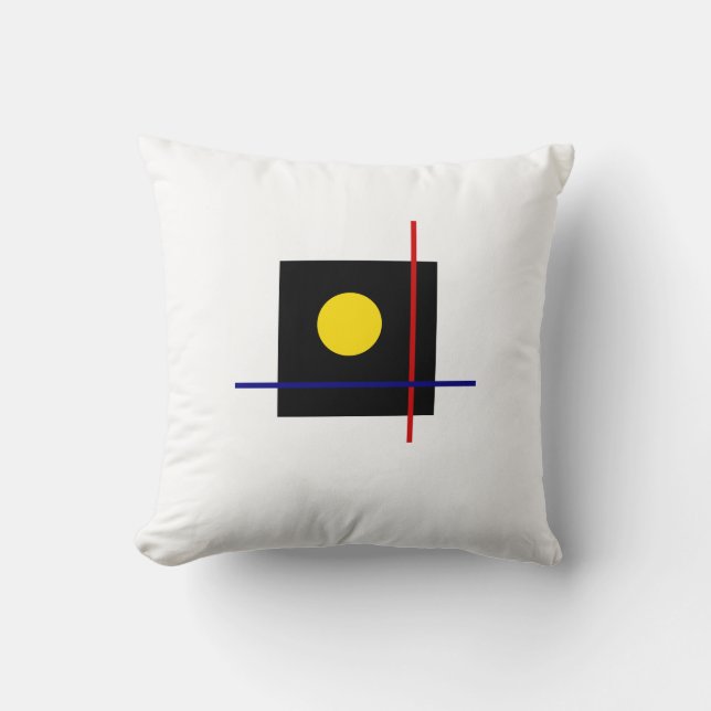 Coussin Bauhaus classique Art géométrique (Recto)
