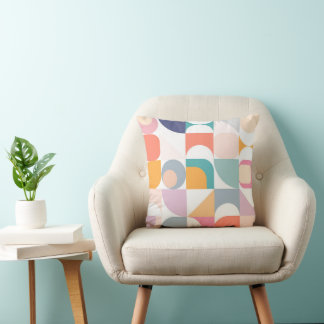 Coussin Bauhaus pastel motif Grande