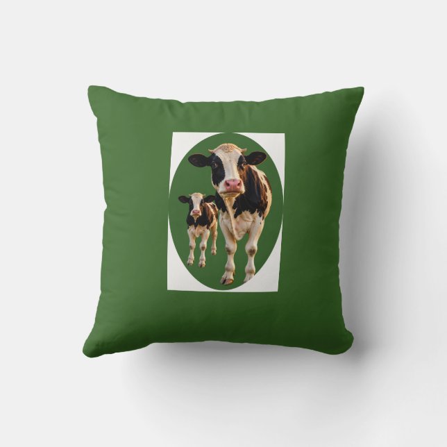 Coussin Bavoir vache perplexe (Verso)