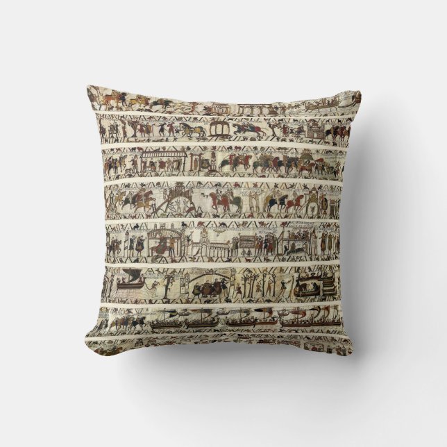 Coussin BAYEUX TAPESTRY 1066 Bataille d'Hastings (Recto)