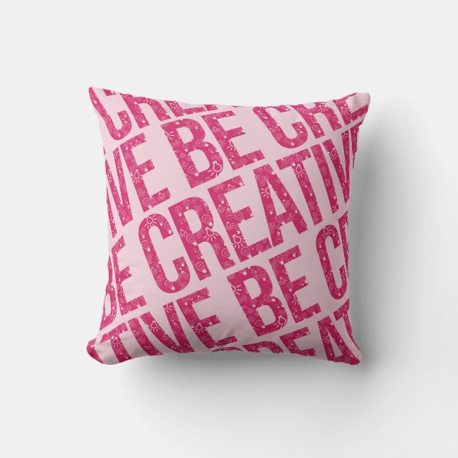 Coussin Be Creative Motif Word Art Exemples Motif Art (Recto)