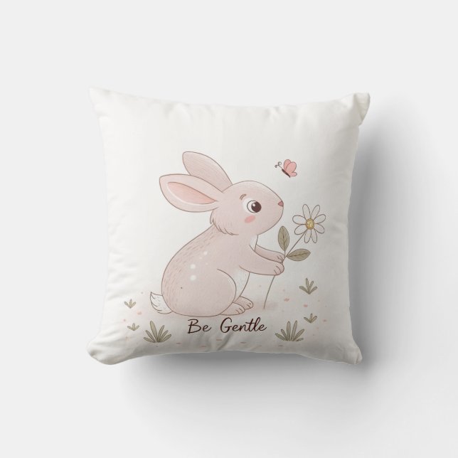 Coussin Be Gentle Baby Bunny – Minimalist Scandinavian (Recto)