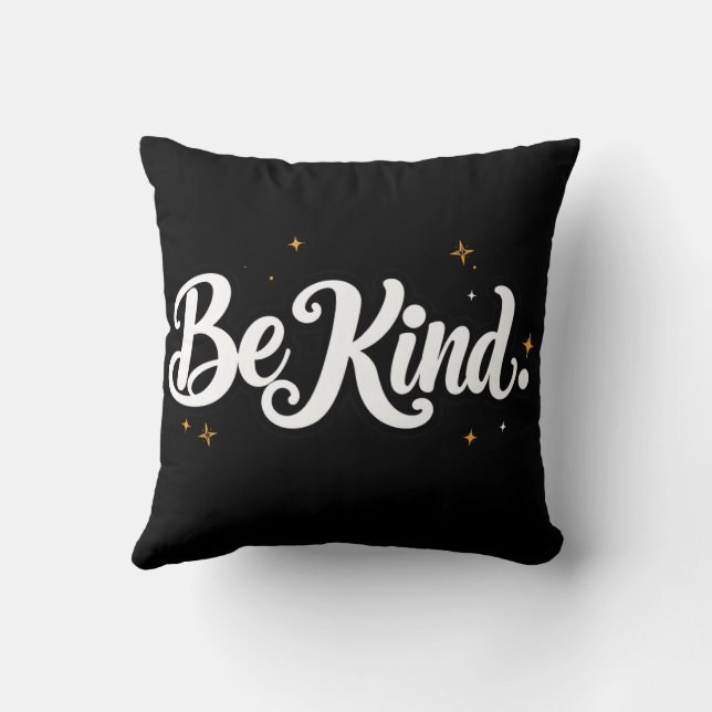 Coussin "Be Kind" Calligraphy Tee - Minimalist Black T-shi (Verso)